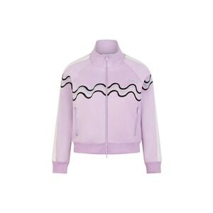 House of Sunny No Doubt Tracksuit Jacket Purple Brown Wave Embroidered Zip Up